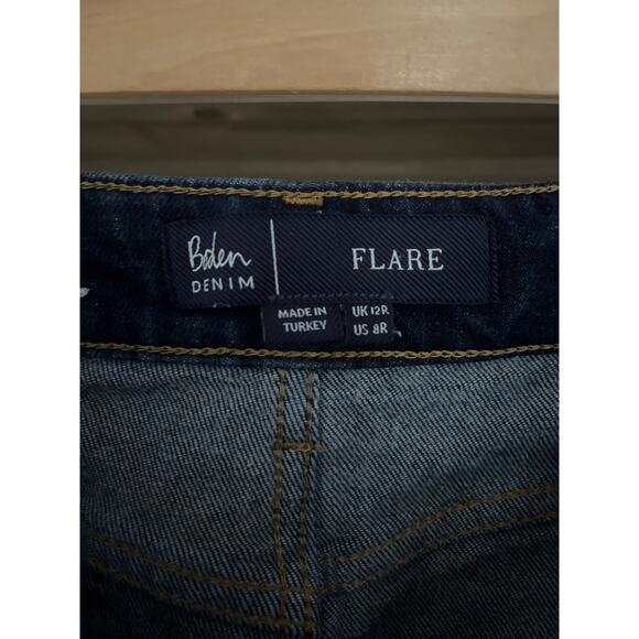Boden Dark Blue Denim Flare Jeans Sz 8R (US) - Picture 3 of 5